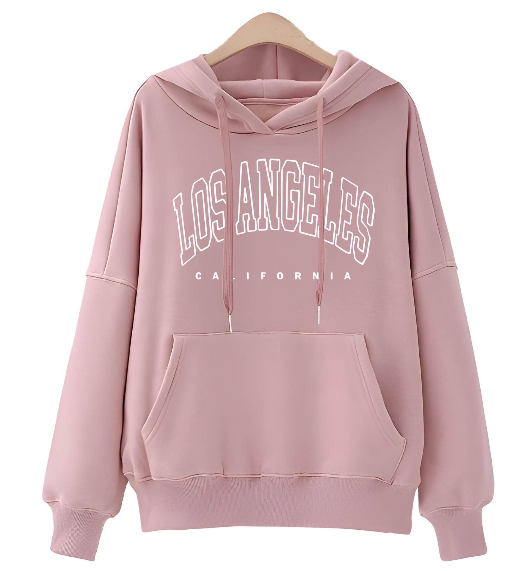 

Толстовка с капюшоном унисекс с принтом LOS ANGELES - пуловер с длинными рукавами, осень/зима, европейский размер. L