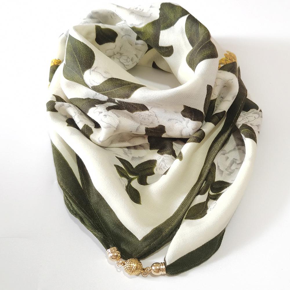 Magnetic Buckle Women's Cotton Neck Warmer: Versatile Autumn/Winter Scarf & Protector.