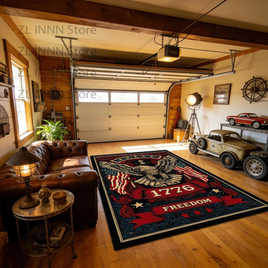 250th American Anniversary Indoor Workshop Carpet Decoration Lounge Sofa Area Non-slip Plush Rug Living Room Short Velvet Mats
