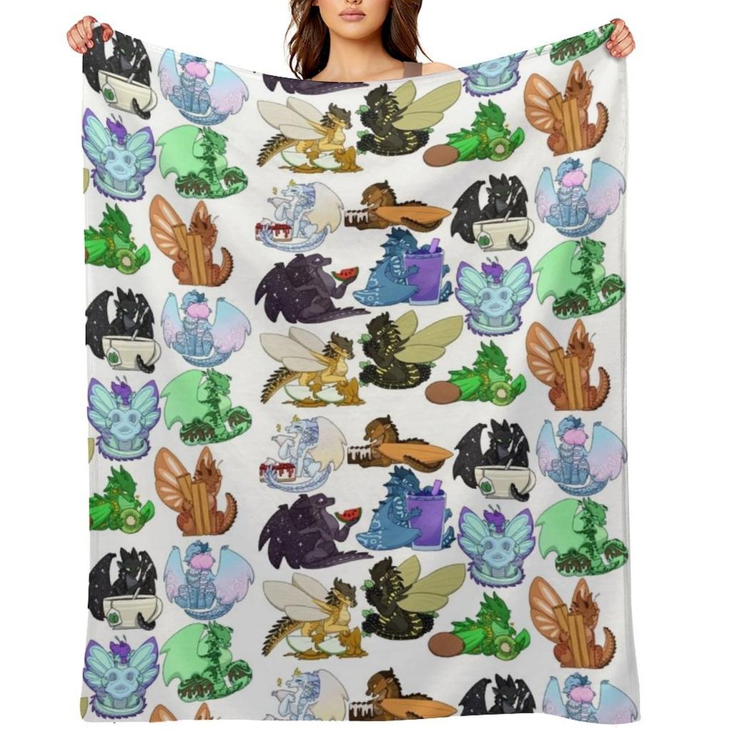 Wings of Fire with Foods Batch 2 Throw Blanket Kid'S Hair Giant Sofa Winter beds Blankets