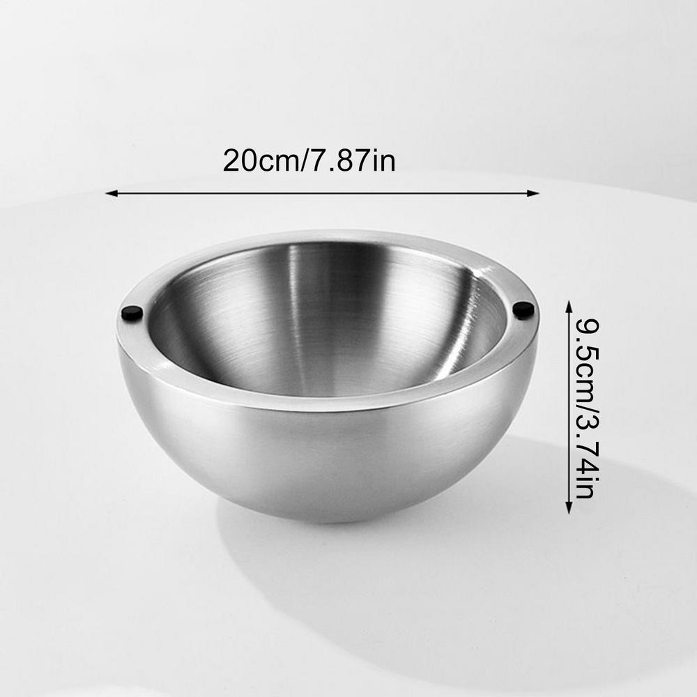 Dip Chiller Bowl Stainless Steel Cold Party Server Insulated Dip Chiller Bowl for Sauces Guacamole Salad Fish Shrimp Fruit
