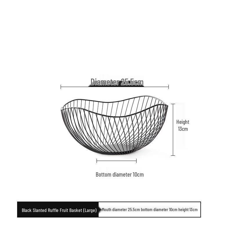 Coș Decorativ din Fier Forjat pentru Fructe și Gustări pentru Living