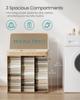 SONGMICS Laundry Hamper with Lid, Bamboo Laundry Basket, Removable Machine Washable Hamper Basket, with Handles, 150 L, for Laundry Room, Bedroom