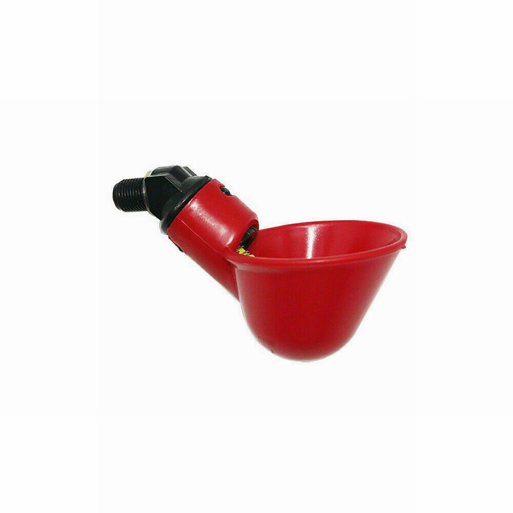 Chicken Water Feeder Bird Drinker Drinking Cups Waterer Nipple 10pcs Animal Heavy Duty Plastic Poultry Tool Parts