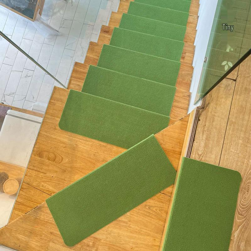 Luminous Self-Adhesive Stair Tread Mats - Splicable, Glue-Free, Solid Wood Protection Carpets