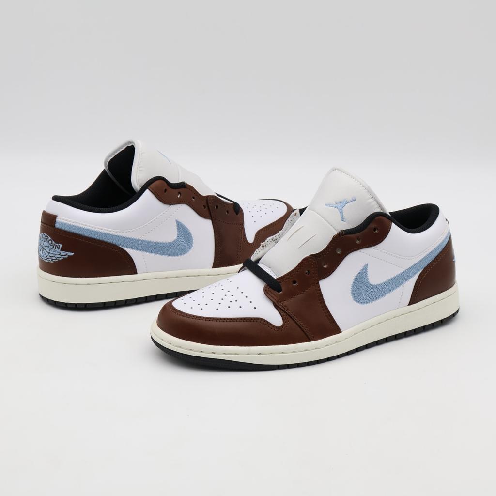 FQ7832-142 Nike Air Jordan 1 Low SE White Black Sail Blue Grey (Men's)