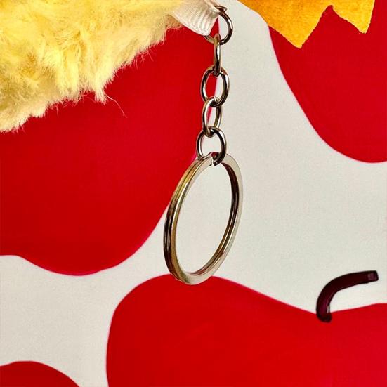 Tecknad plyschnyckelring Söt gosedjur Roligt ansikte Plyschdocka Mjuk fluffig clownplyschleksak Kramsbar present för barn och vuxna