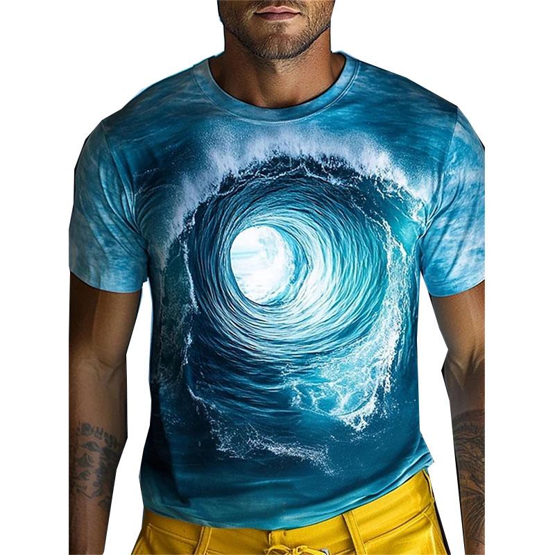 

Funny Optical Illusion Graphic T Shirt For Men 3D Printed Art Abstract T-shirt Y2k Tops Harajuku Fashion Street Unisex Clothing 6XL