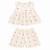 Floral Print Two-Piece Sleeveless Princess Set 1-4Y Top + Shorts Set Sleeveless Outfit  Toddler
