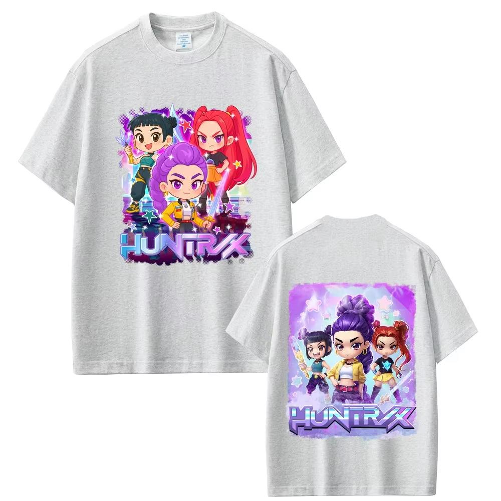 Movie Kpop Demon Hunters Cotton Printed T-shirt Kawaii Cute Graphic T Shirts Summer Men's Women Korean Fashion Trend Tshirt Top