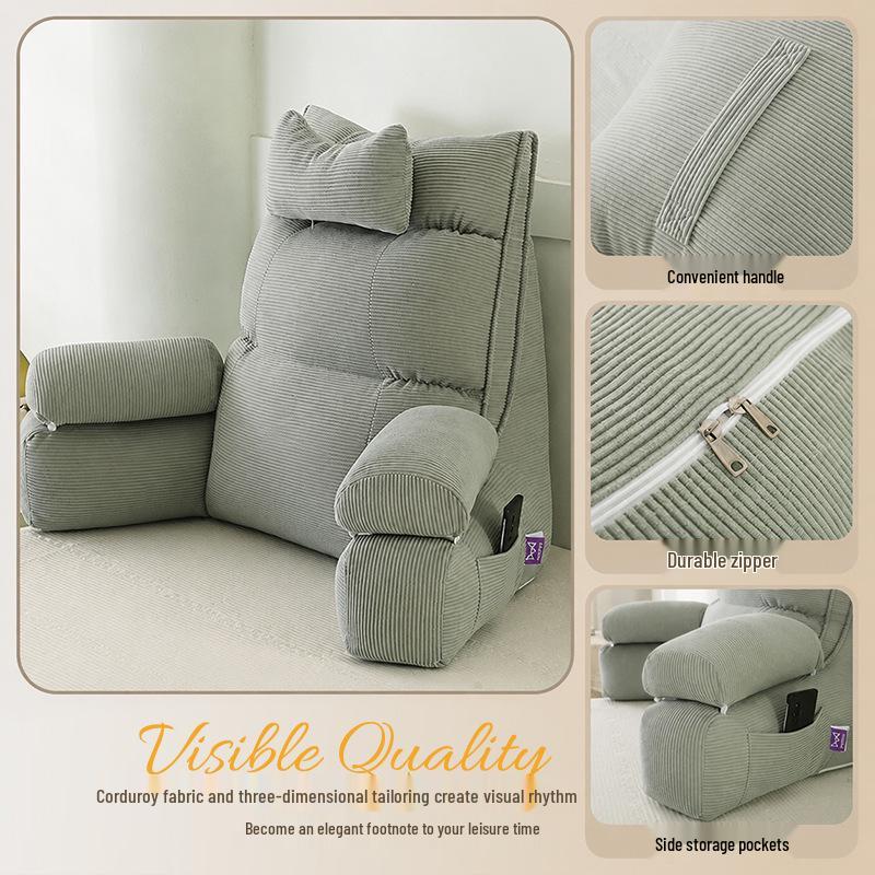 Comfortable Reading Pillow with Lumbar & Neck Support for Dorms, Bay Window, or Bed.