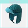 Gorro de Inverno Fofo Bordado de Veludo Quente com Abas para Orelhas para Homens Mulheres Outdoor