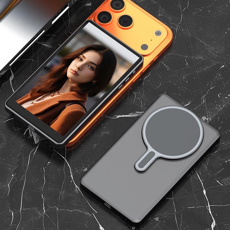 

5-Inch Magnetic Selfie Monitor Screen Rear Camera Touch Control Wireless Screen Mirroring for iPhone/Android Selfie Vlog/Live Streaming