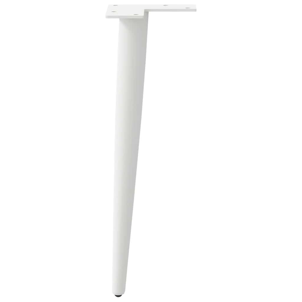Vidaxl Coffee Table Legs, 4 Pcs, White, 42-43 Cm, Steel