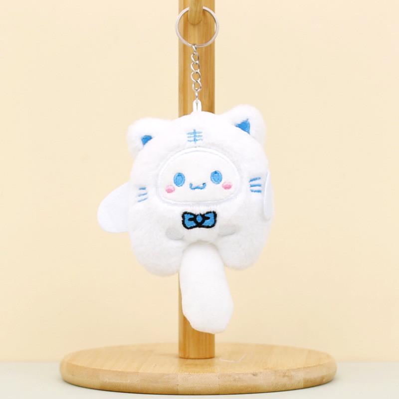 Adorable Sanrio Keychain Plush Toy Kuromi Cinnamoroll Cute Doll Bag Charm