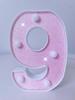 Pink LED Letter Light for Celebrations and Proposals