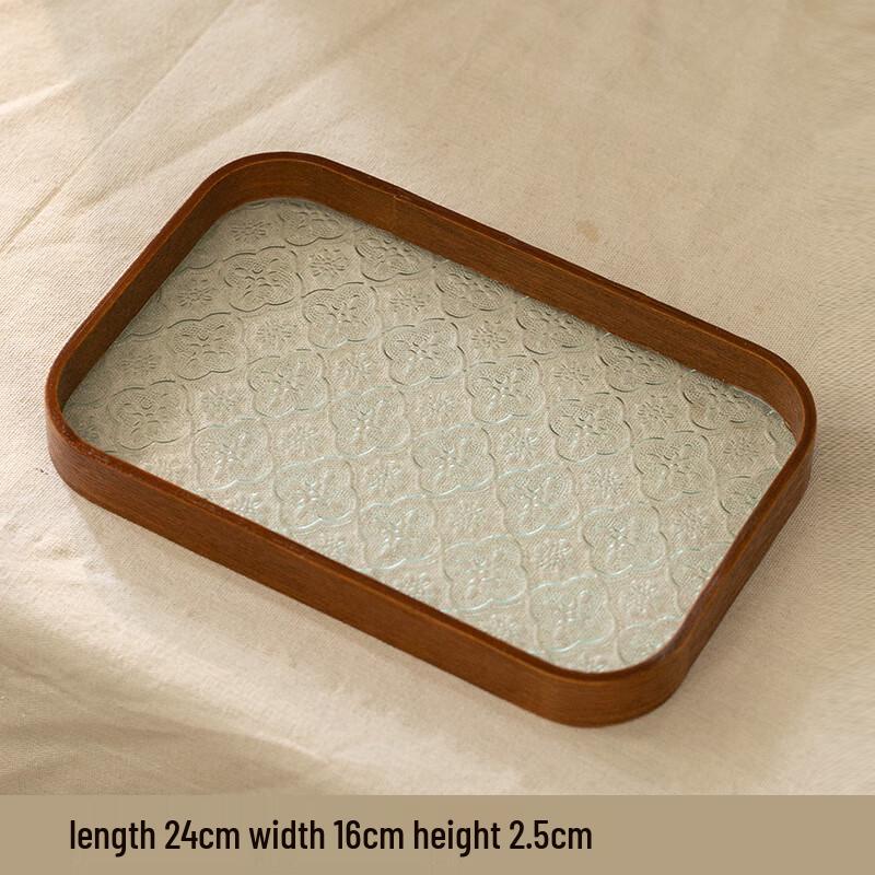 

Retro Begonia Flower Glass Serving Tray