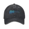 Acoustic Guitar Sound Waves Baseball Cap Luxury Hat New Hat Black Wild Ball Hat Unisex Golf Wear Womens