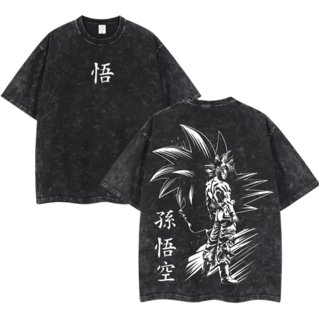 Super Buu Majin Buu Dragon Ball Z Vintage Washed Graphic Oversized Streetwear Dragon Ball Z Anime Manga Super Villain Fan Merch T-Shirt Top