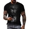 Summer 3D T-shirt Short Sleeved Men's Fashion Round Neck Short Sleeved Shirt
