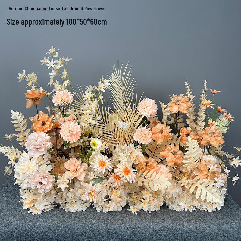 2025 Wedding Floral Decoration: Engagement Banquet Scene, Road/Stage Floral Rows, Arch Flowers, Artificial Background Simulation, Floral Art.