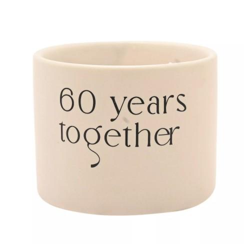 Amore Zweidocht-Kerze - 60 Jahre Zusammen