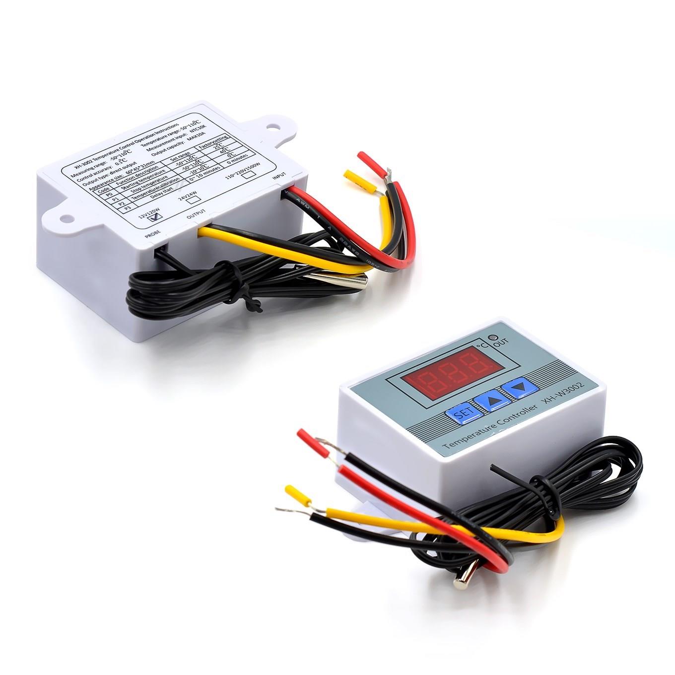 

Микрокомпьютерный цифровой регулятор температуры XH-W3002 переключатель контроля температуры регулятор температуры цифровой дисплей