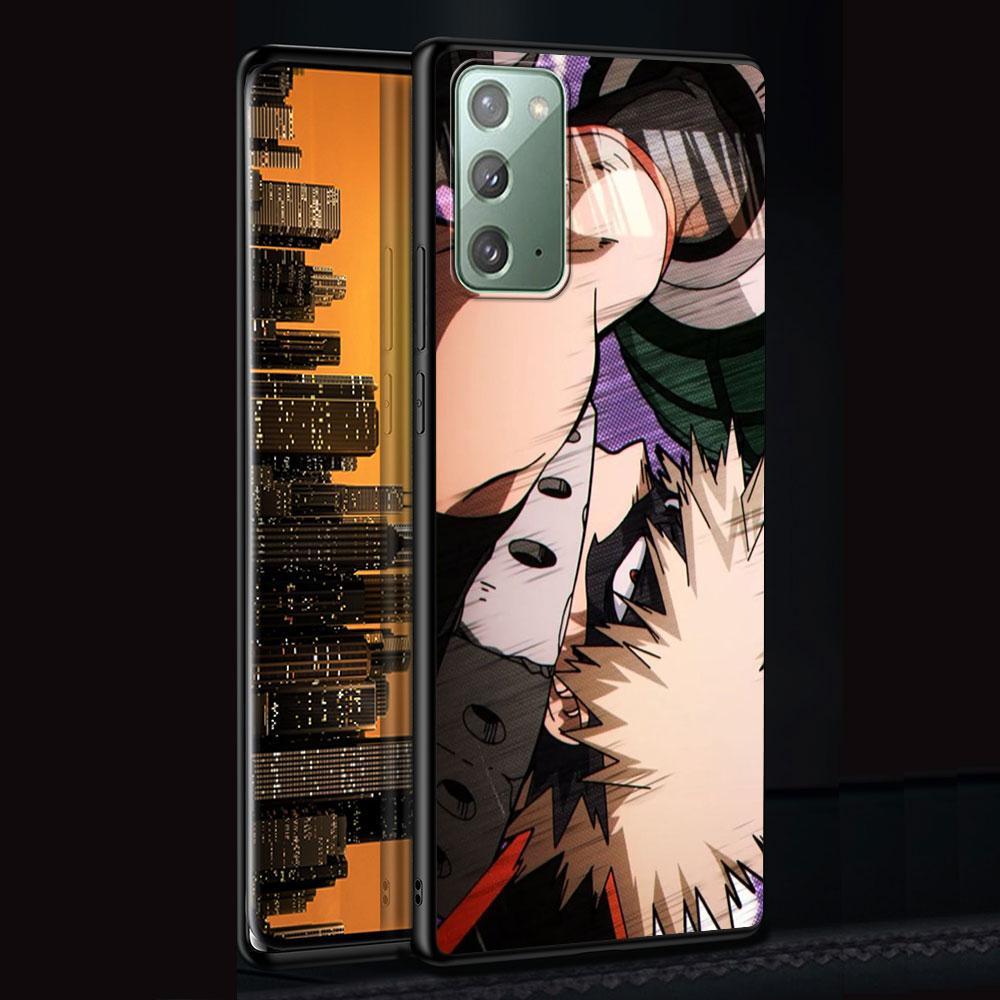 

Чехол для Samsung Galaxy Note 20 Ultra 10 Lite 9 8 A53 A52 S23 S22 S21 FE S20 Plus силиконовый черный чехол для телефона Bakugou Katsuki Samsung Note 20