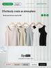 Plus Size Women's Korean Style Cotton Camisole Tank Top - Sleeveless Solid Color for Spring/Summer