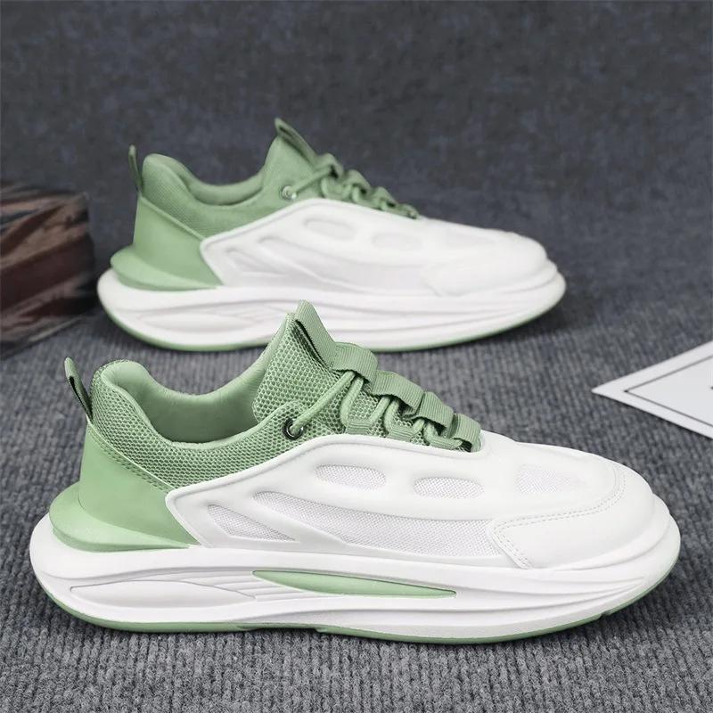 

Новые мужские кроссовки Легкие сетчатые дышащие кроссовки для бега На толстой подошве Увеличивающие рост Амортизирующие Повседневная обувь мужская обувь 44