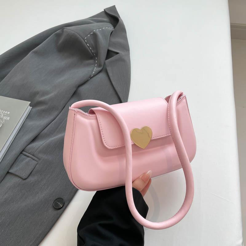 Premium Sense Unterarmtasche 2025 neue trendige Damenhandtasche Nischendesign vielseitige Umhängetasche Liebe süße kleine Tasche