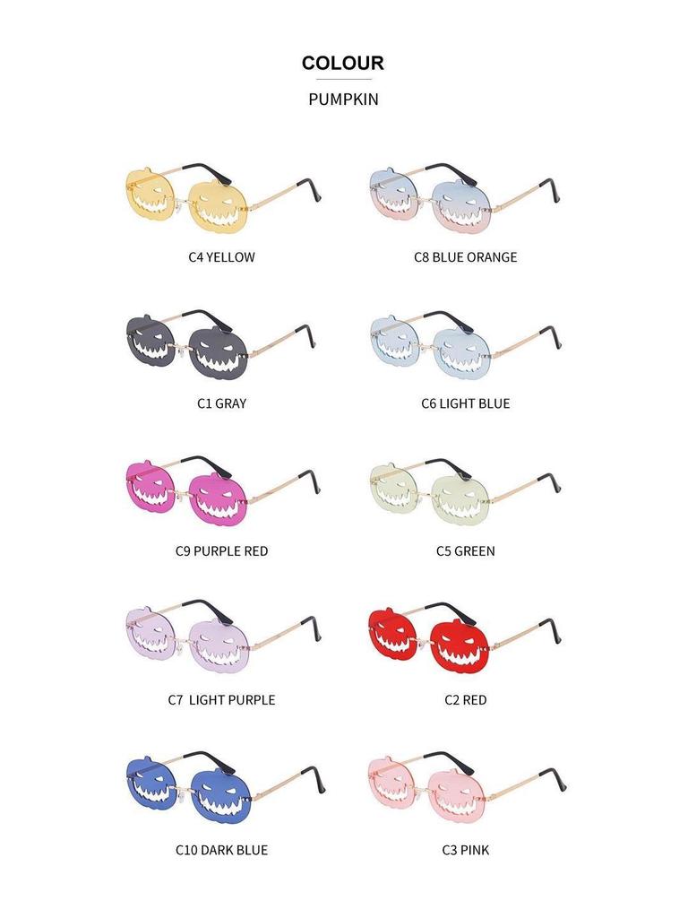 Halloween Pumpkin Glasses: Celebrity Cosplay Funny Sunglasses for Couples