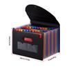 24 Pockets Expanding File Folder with Cover Accordian File Organizer A4 Letter Size Document