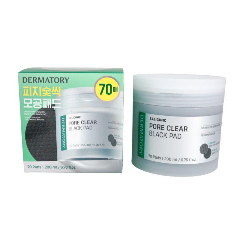 

DERMATORY Salicinic Pore Clear Black Toner Pad Pore Tightening & Sebum Control 70 Pads