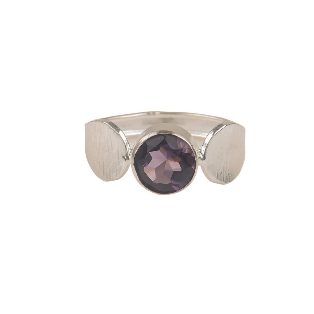 Natural  Amethyst Gemstone 925 Sterling Silver Jewelry Handmade Ring For Women RR-1-4