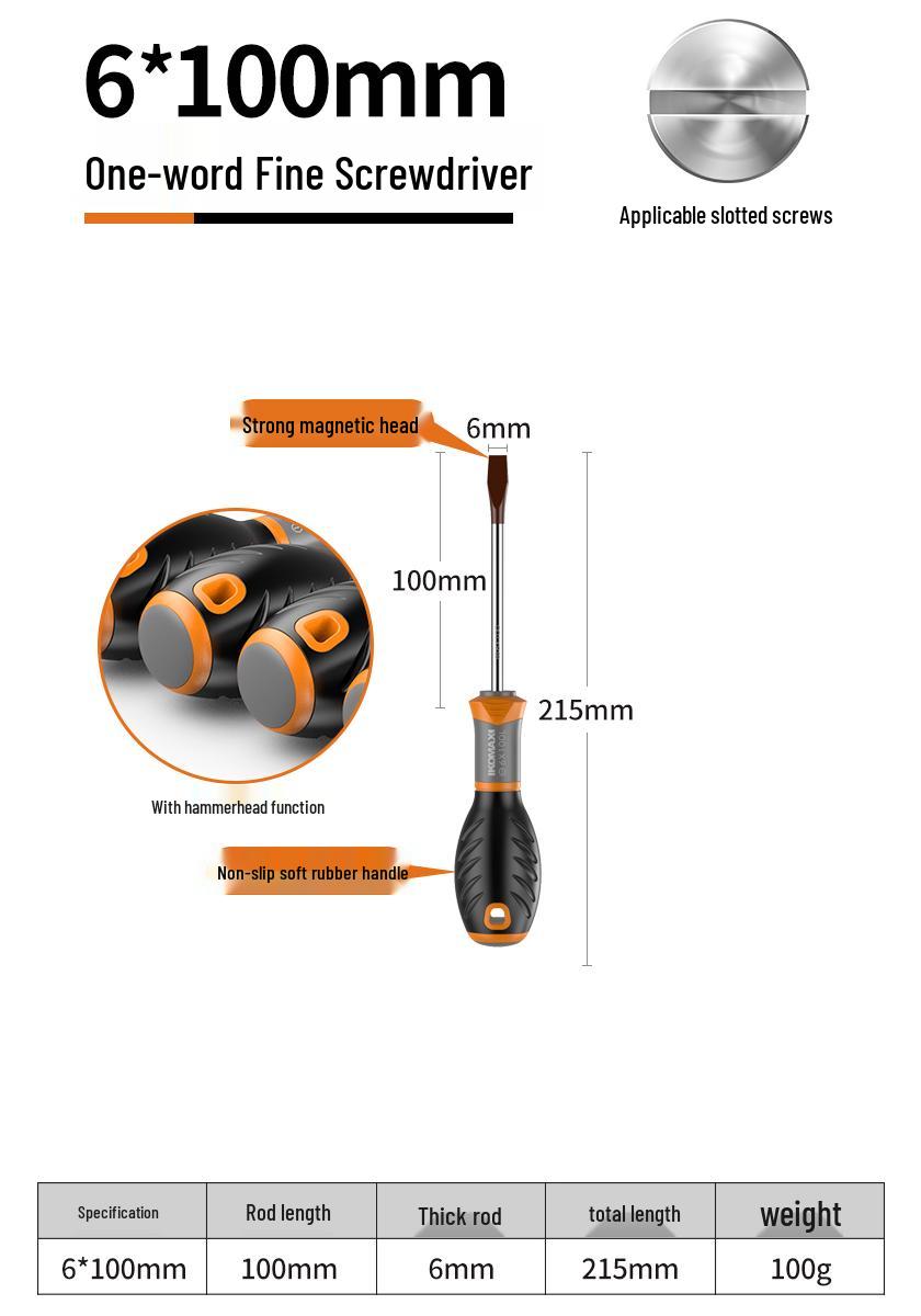 Super Hard Magnetic Industrial Grade Screwdriver Set: Phillips, Flathead, Plum Blossom