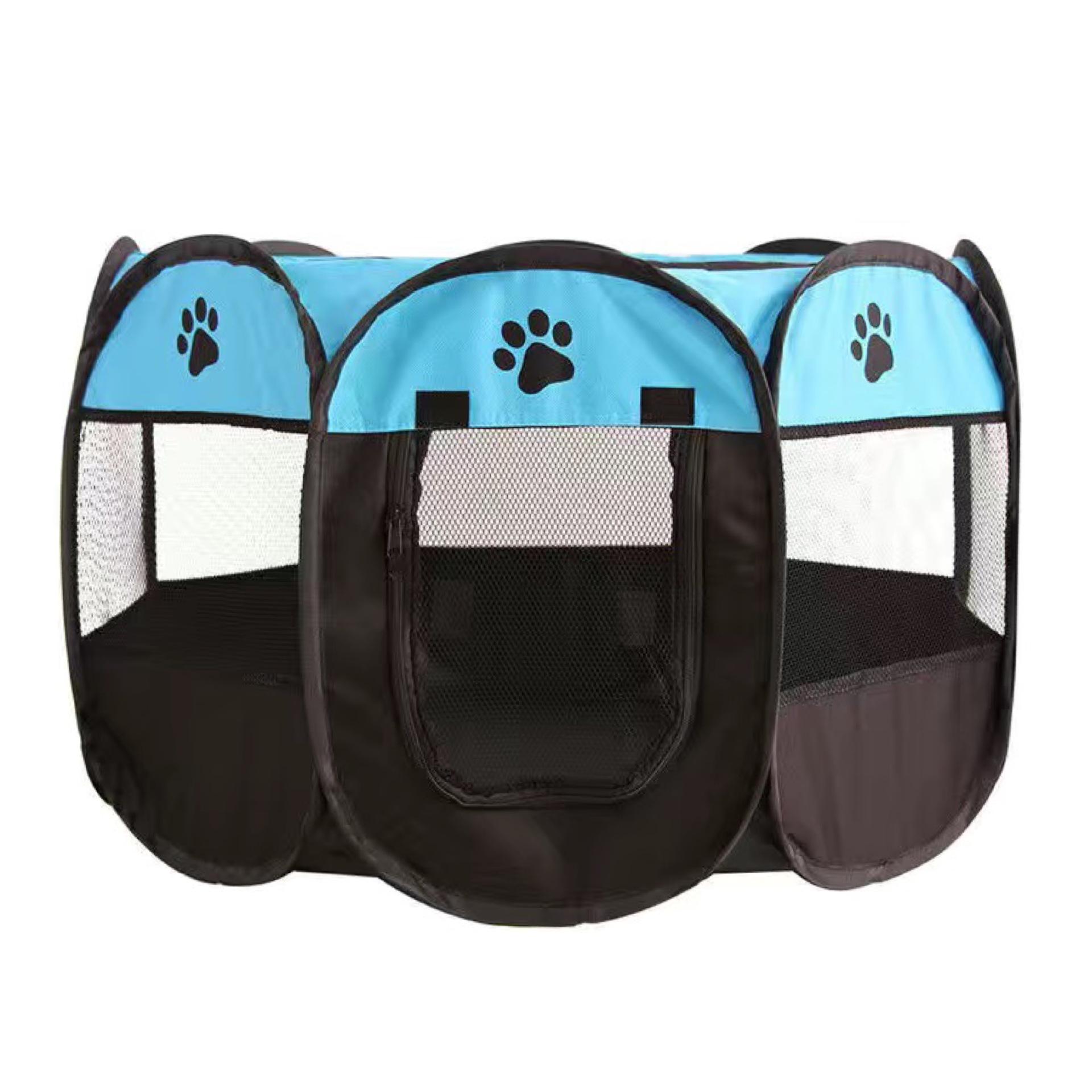 

Комната доставки домашних животных Клетка для собак Кошачий туалет Складная ткань Оксфорд Водонепроницаемая устойчивая к царапинам палатка для собак Забор для домашних животных S синий