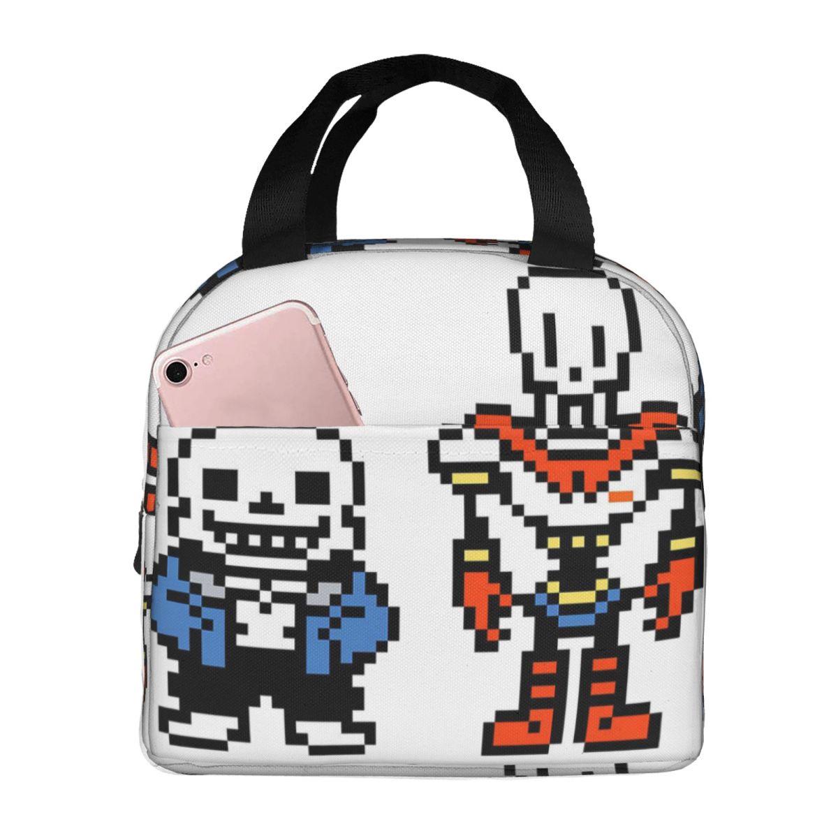 Undertale Sans And Papyrus Insulated Lunch Bag for Women Office Cooler Thermal Food Box Tote Leakproof Lunch Boxes Container One Size