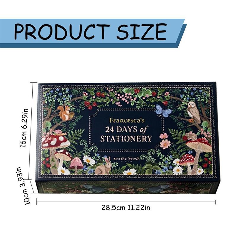 2025 Christmas Advent Calendar 24 Days Countdown Calendar Stationery Supplies Collectible Gifts Decor Stationery Blind Box Set