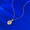 High Carbon Diamond Purple Taro Color Ice Flower Necklace Women'S Light Luxury Exquisite High Sense