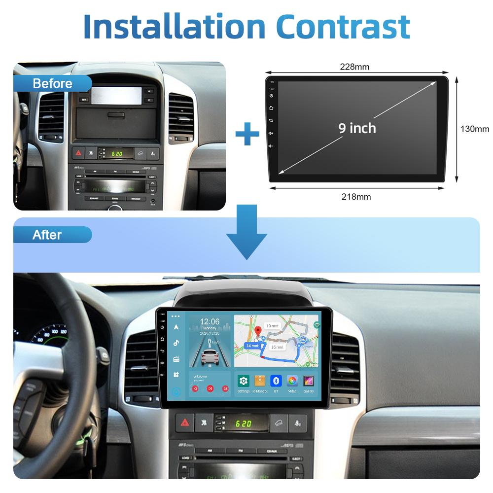 REAKOSOUND 2Din Android Car Radio Multimidia Video Player For Chevrolet Captiva 2009-2012 GPS Navigation Carplay Auto Stereo