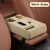 Car Armrest Heightening Pad Storage Box Tissue Box Cup Holder Luxury Console Pad Multifunctional Interior Organizer