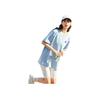 Anta Lifestyle Series Letter Round Neck Loose Short Sleeve T-Shirt Men Tops Light-Blue 152428104-3