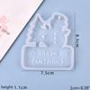 Hanging Ornaments Crystal Epoxy Resin Mold DIY Christmas Pendants Silicone Mould Santa Claus Elk Xmas House Casting Mold