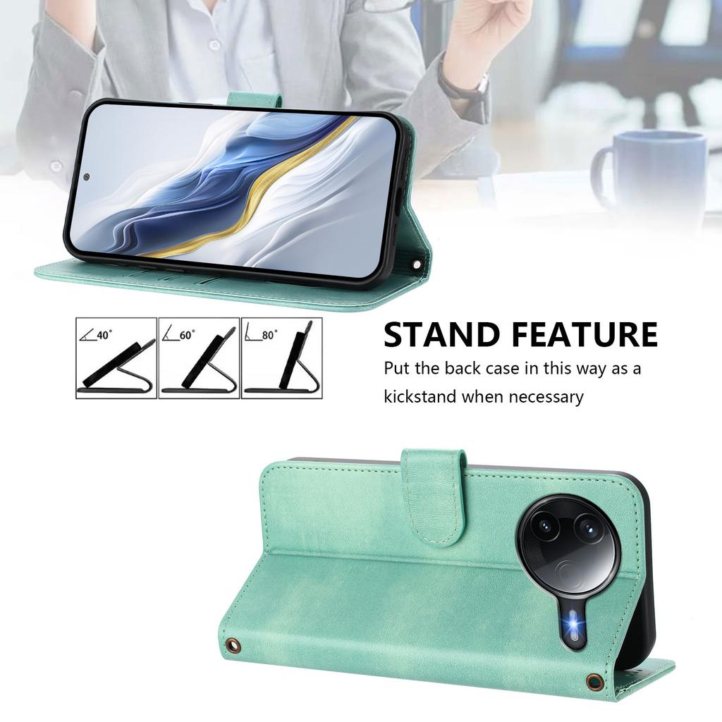 Pour Xiaomi Redmi K80 5G/Xiaomi Redmi K80 Pro 5G/Xiaomi Poco F7 Ultra 5G Étuis Portefeuille Support Texture Rétro Cuir Housse de Téléphone avec Lanière