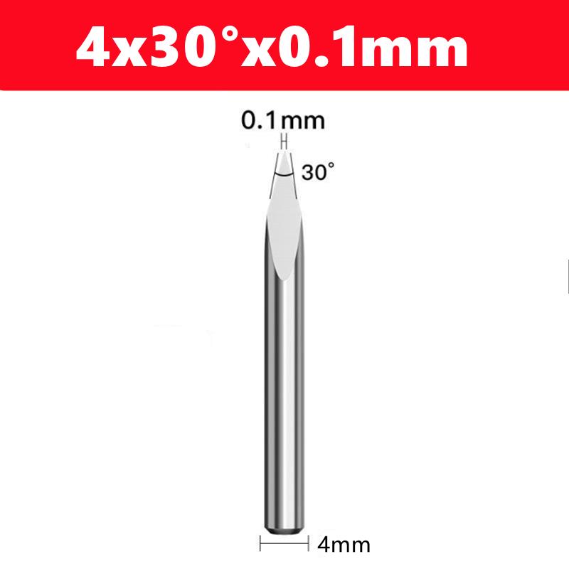 CNC Router Bit 3 Edge Pyramid Engraving Bits 4mm/6mm Shank Carbide End Mill 20,30,40,45,60,90 Degrees CNC Router Milling Tool
