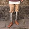 Fantasy Avenger nagolenniki Polerowana stalowa zbroja na nogi Średniowieczne nagolenniki dla mężczyzn Idealne na Cosplay, LARP i Festiwale Renesansowe