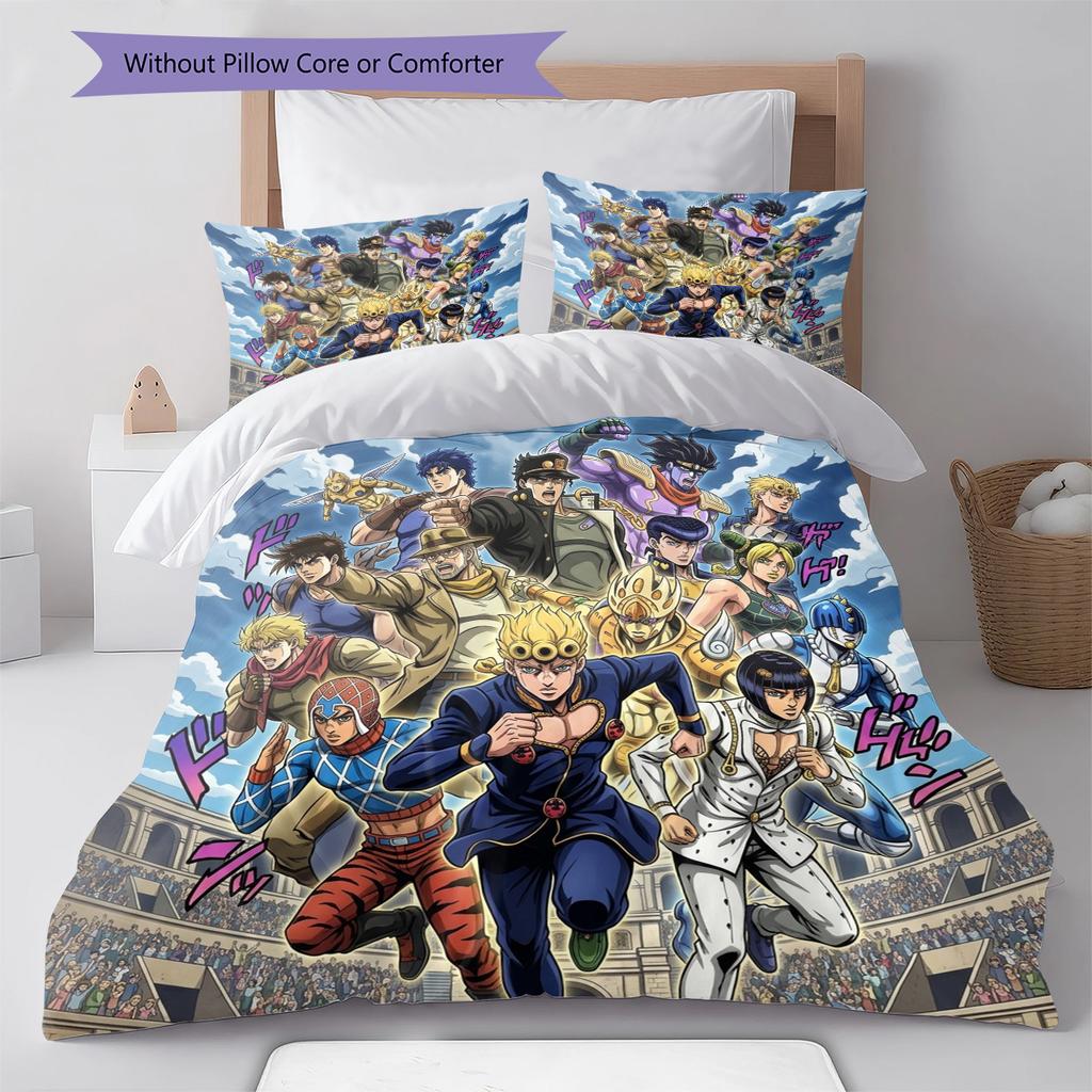 Copripiumino Morbido e Confortevole di JoJo's Bizarre Adventure, Regalo Biancheria da Letto per Bambini, Dimensioni Varie -HE31
