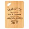 Cutting Board / Appetizer Tray - PLANETEE - A Formidable Tamer - Bamboo - Engraved - 30x20x1 Cm