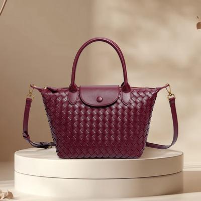 New Woven Dumpling Bag Hand-woven Bag Large-capacity Commuting Versatile Portable Messenger Bag
